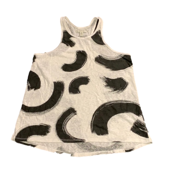 American Eagle Small Black & White Abstract Tank - Picture 1 of 3